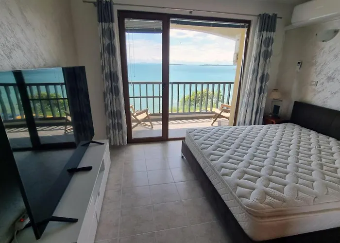 под наем 4-стаен с изумителна фронтална гледка море, Sun Coast влас 公寓 圣弗拉斯